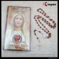 2012 High quality Wooden rosary religious necklace with album